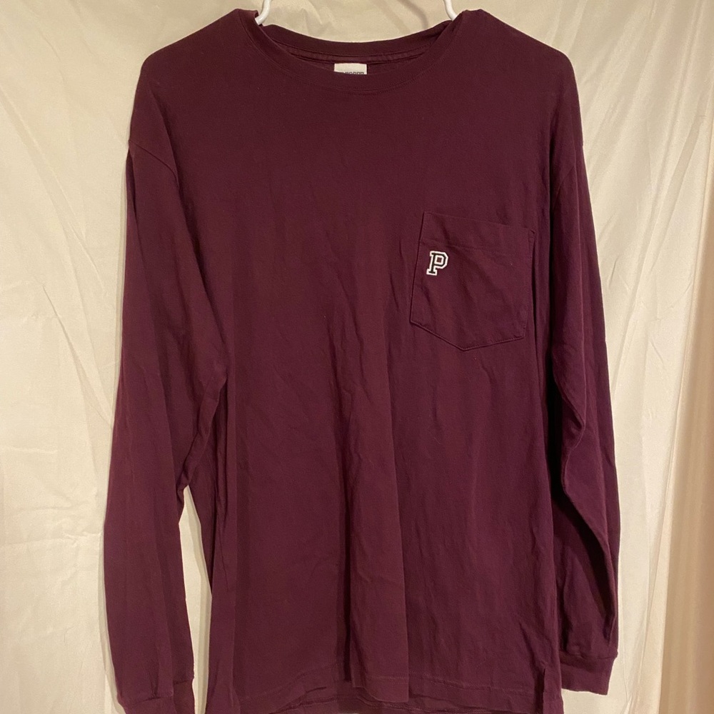 Victoria’s Secret PINK burgundy long sleeve top